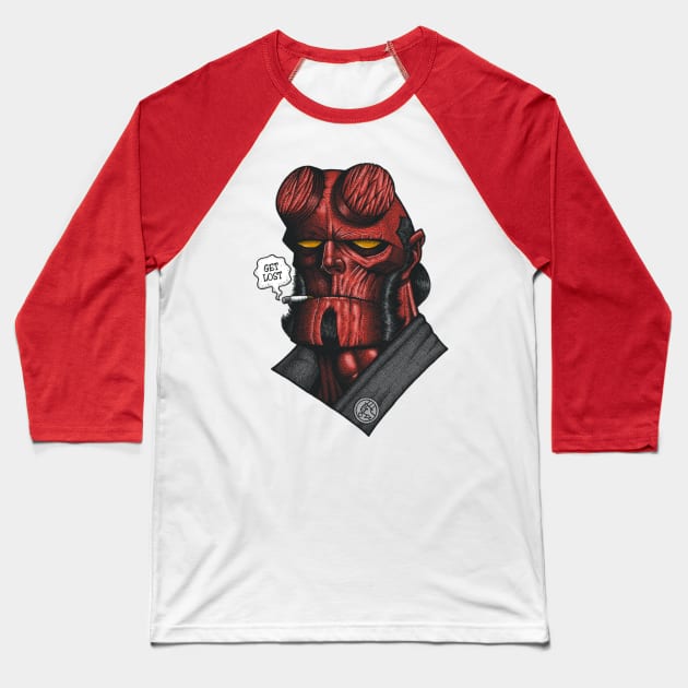 Hellboy Baseball T-Shirt by PeligroGraphics